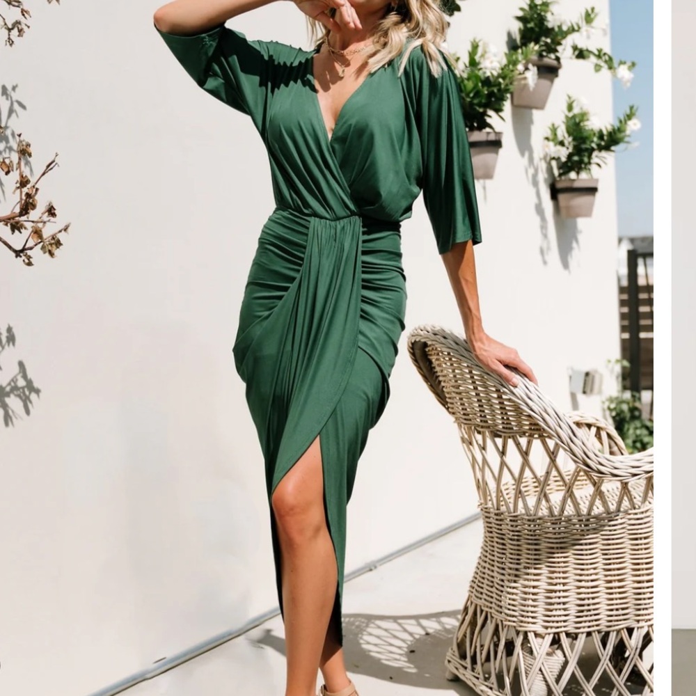 Baltic Born Mimi Midi Dress Hunter Green Medium A